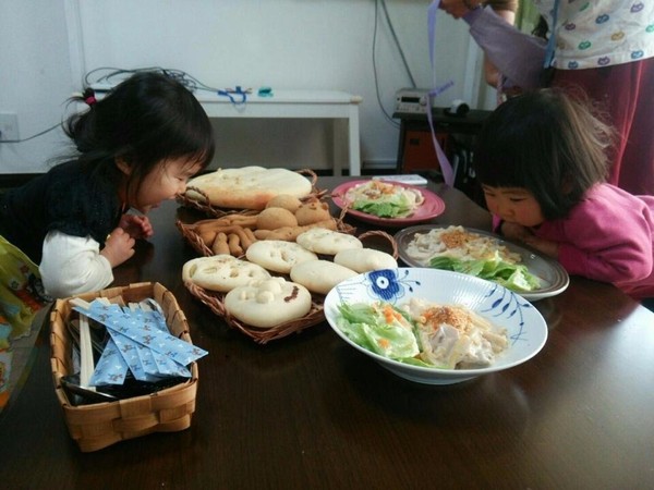 出来上がり嬉しそうなお子様たち