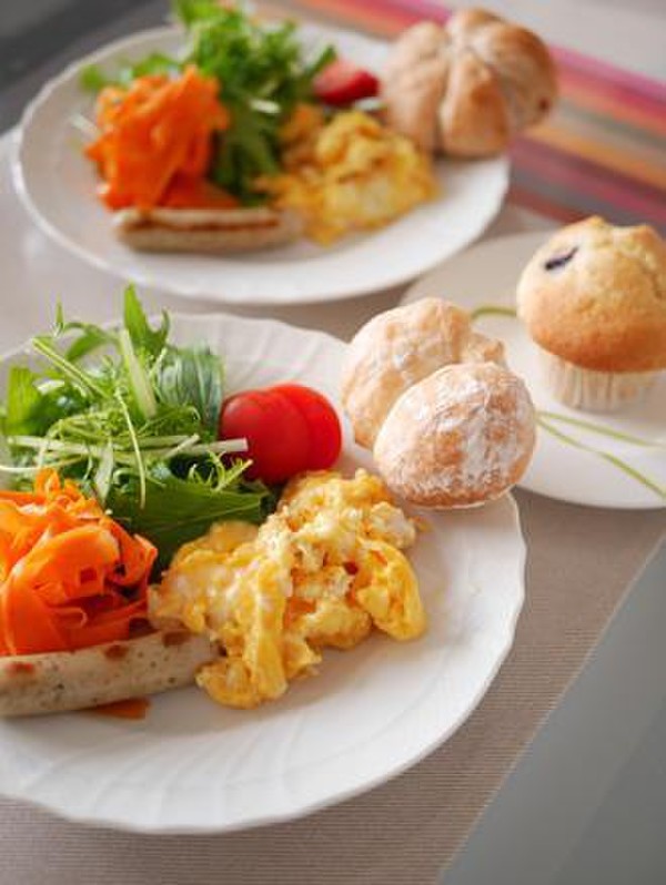 朝ごはんのような・・・レッスンランチです☆笑
