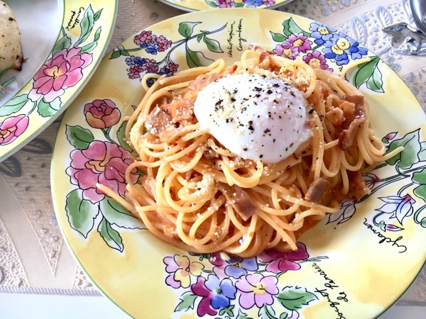チリトマトカルボナーラ