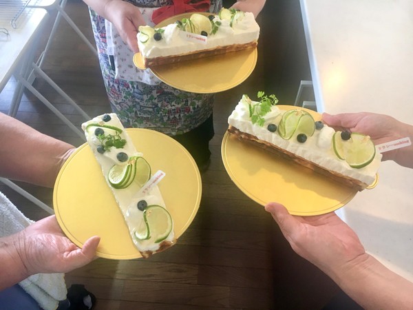 2層のチーズケーキ