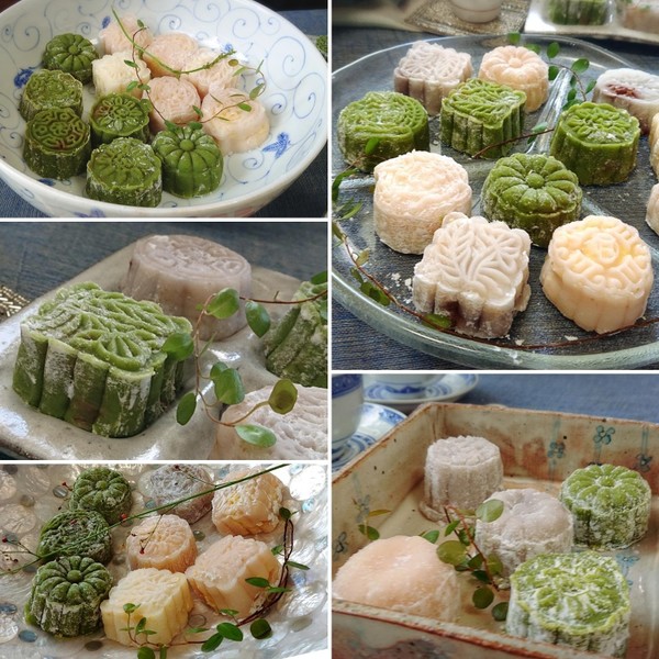 冰皮月餅❤️冷たい月餅。チョコ餡やクリームチーズ餡を♪