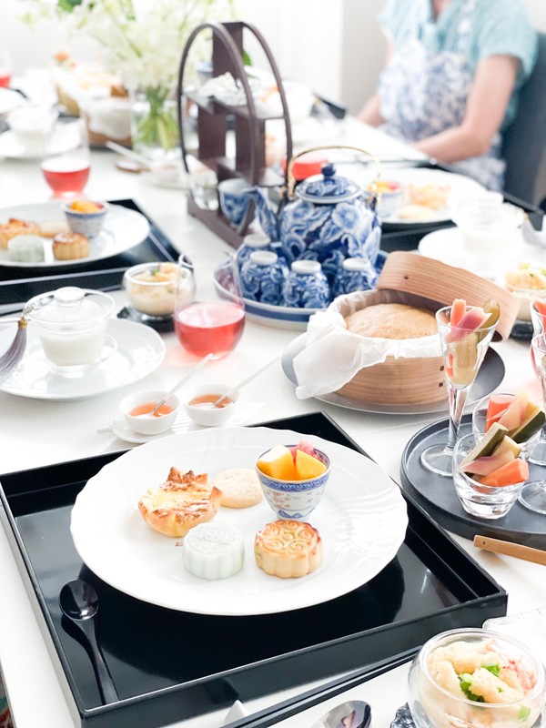 シノワズリアフタヌーンティ。月餅を作りました。