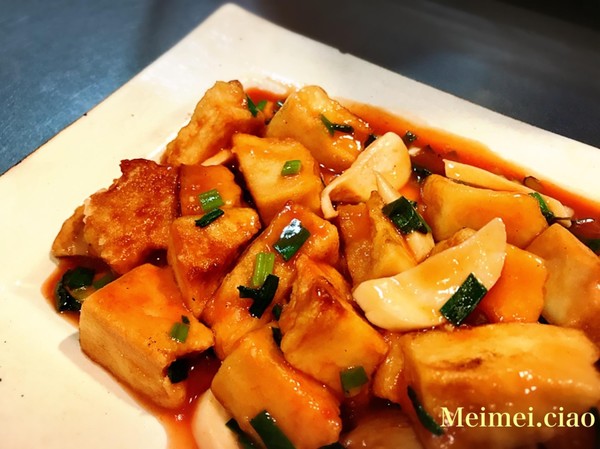 高野豆腐の甘酢あんかけ