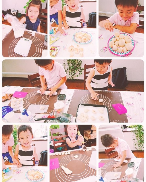 お子さまもひとりで♪自分で作ったパンで笑顔も格別💓💓