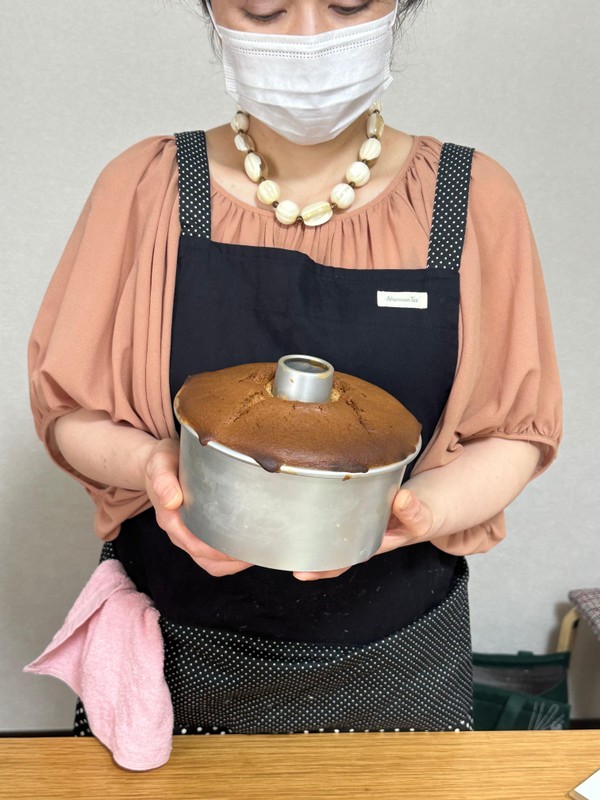 カフェカスタードシフォン！難しいシフォン大成功！