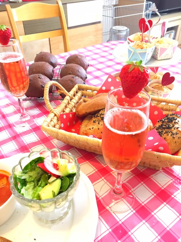 バレンタインレッスン。
ピンクで乙女チックに。