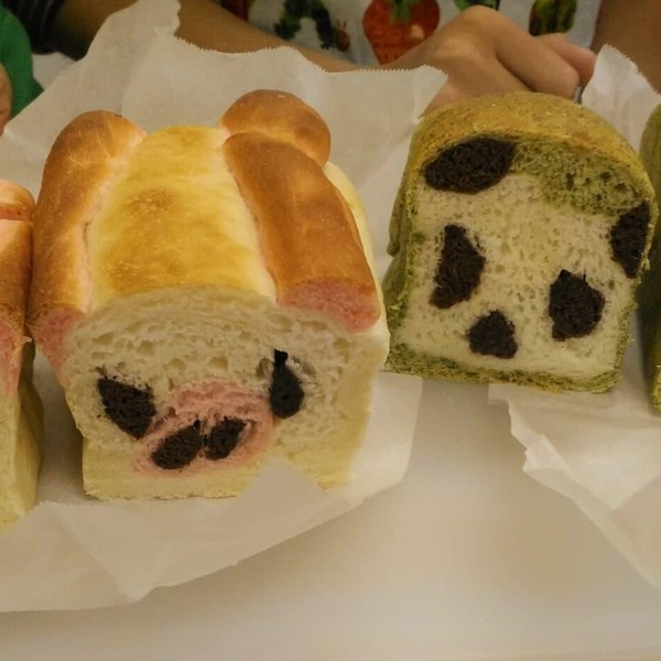 親子パン教室でパンダ食パンとぶた食パン♪