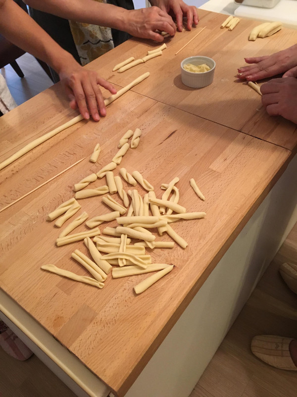 中級コースでは、毎回手打ちパスタを作ります。