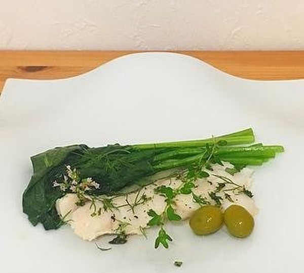 -Menu E-白身魚の香草蒸し焼き　温野菜添え