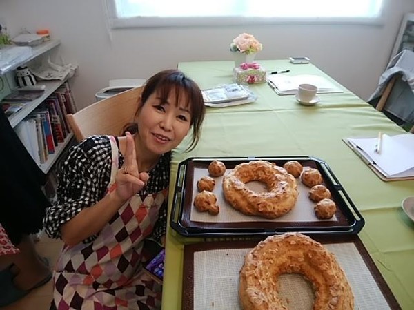 シュー生地が上手く膨らんで大喜び!