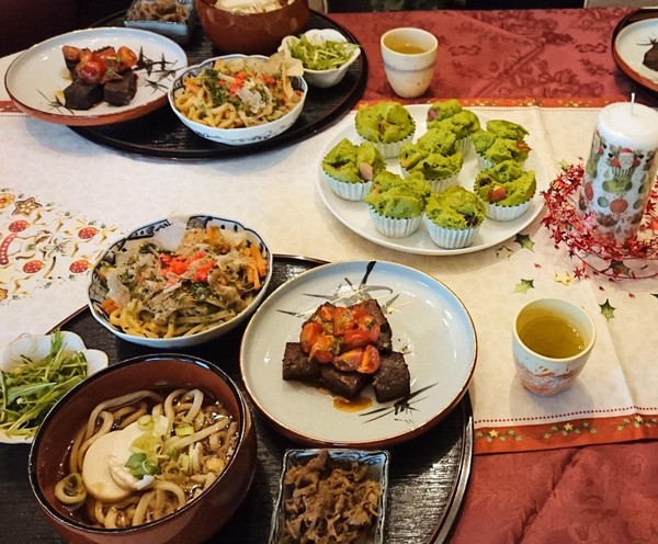 ブラジルの方からの要望でうどんの膳です