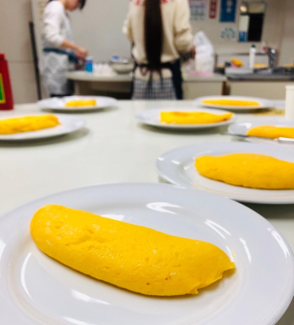 昨日のオムレツ教室です！