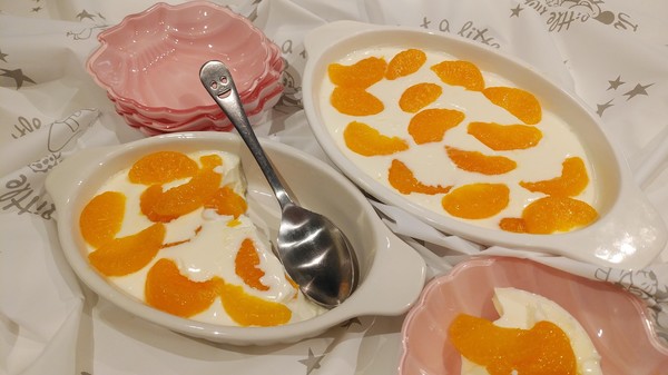 牛乳寒天みかん。インスタにてレシピアップしております。