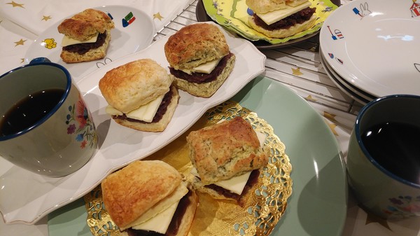 あんバタースコーン(蓬)レシピをインスタにアップしております