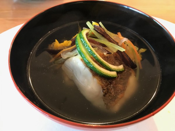 真鯛沢煮椀もその場でお召し上がり頂きました。