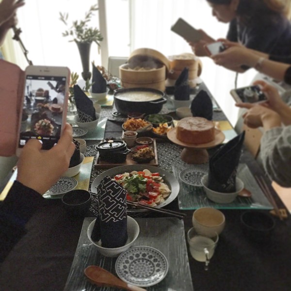 完成の様子を皆さんとお写真に（レシピは写真付きになりました）
