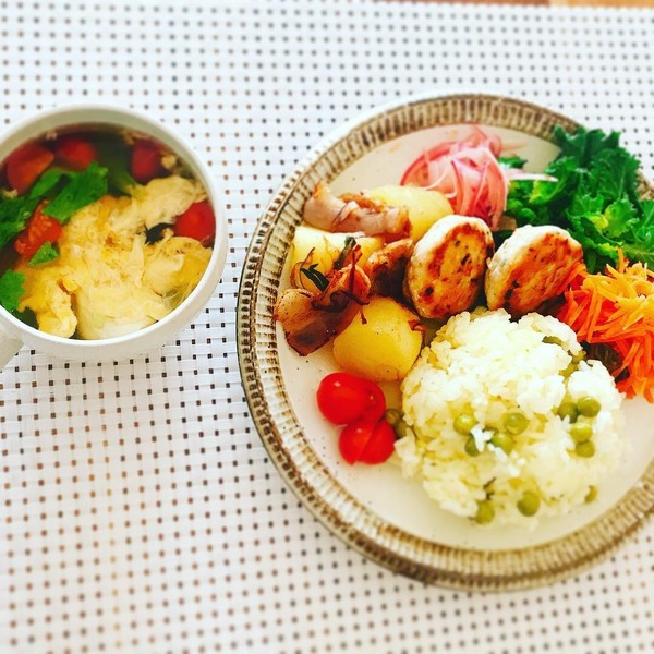 アスリート女子のランチプレートの会