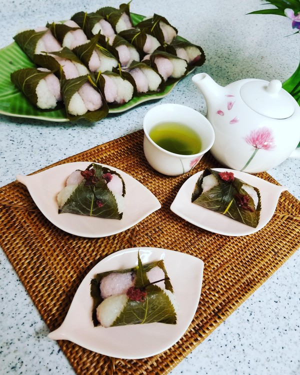 レンジで簡単二色桜餅レッスン