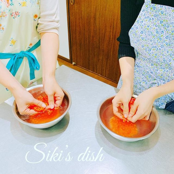 19年10月日本料理　いくらほぐし♪