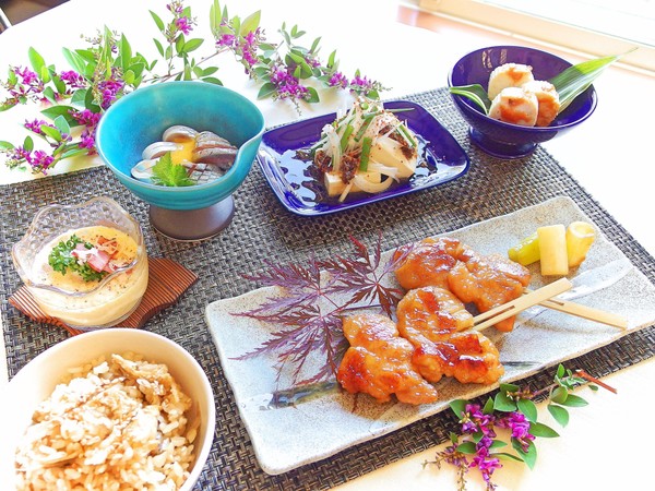 居酒屋料理レッスン【鶏のくわ焼き、鯵の黄身酢がけ】全6品