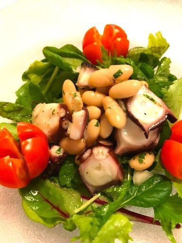 タコと豆のインサラータ
