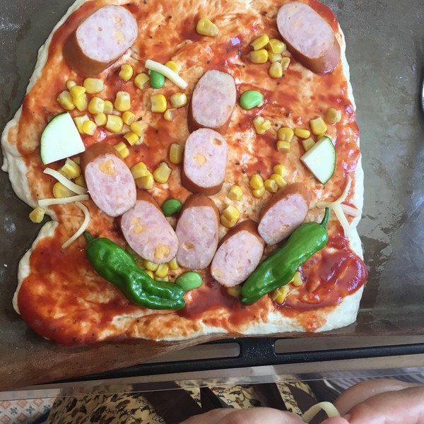 子供と一緒にピザ作り♪♪
