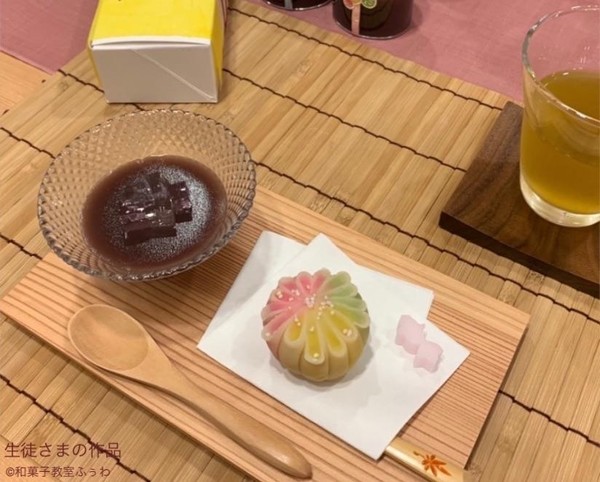 ご自身でつくった練り切りのご試食タイム♪