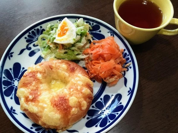 チーズベーグルのランチ。ヘルシーなランチをご用意します♪