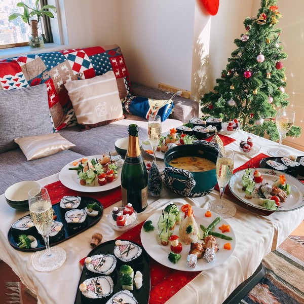 サンタ🎅の飾り巻き寿司教室