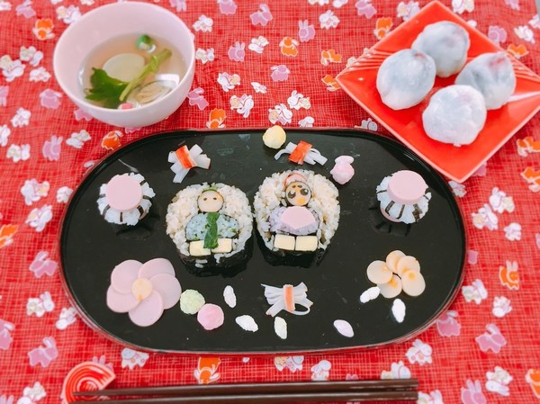 おひなさまの飾り巻きずし教室