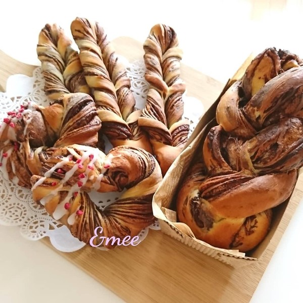 プレゼントにも可愛いパン♡
成形いろいろチョコパン