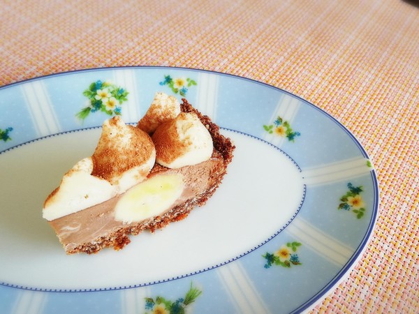 チョコバナナRawタルト💕断面🥰