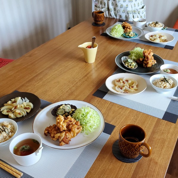 「酢大豆で健康ごはん」酢大豆で発酵ザンギが
さらにおいしく✨