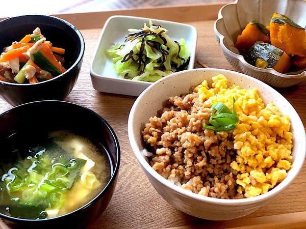 そぼろ丼をメインに基本のおうちごはんレッスン