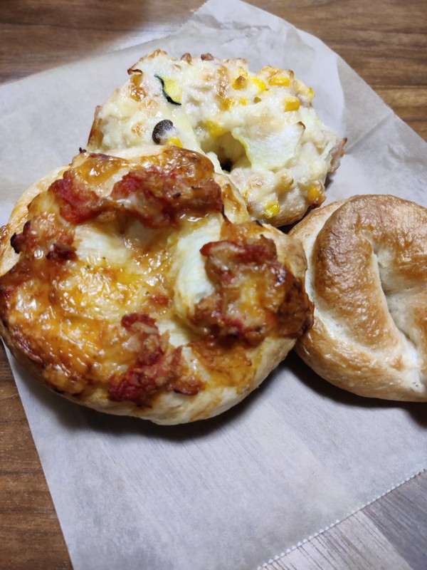 パンのレッスンで作った『総菜ベーグル』です