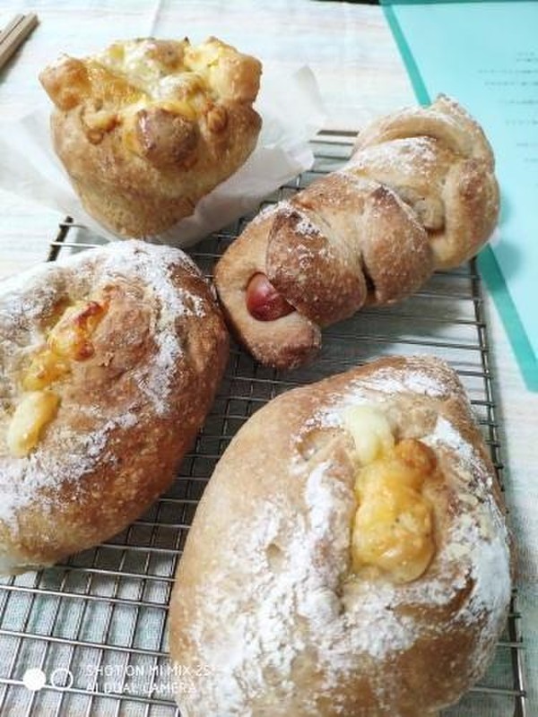 パンのレッスンで作りました。