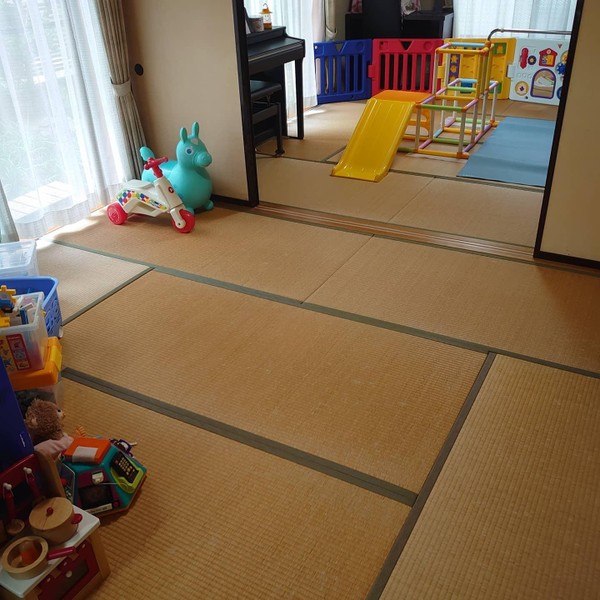 １４畳のキッズルーム。畳は古いですが、清潔を心がけています。