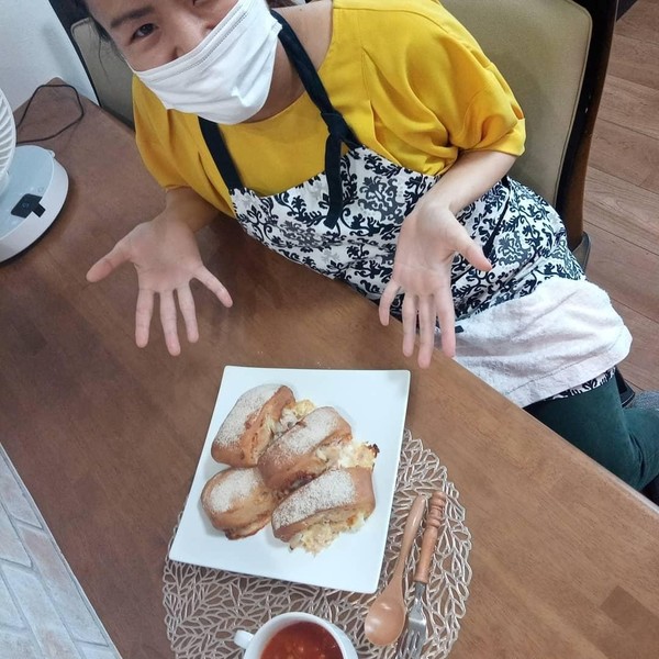 料理とパンを同時に作るレッスンも人気です☺️