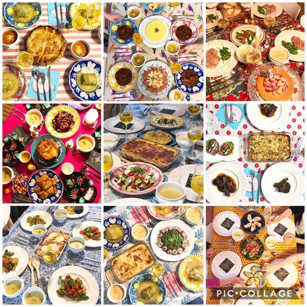 今までのおもてなし料理クラスのお写真です。