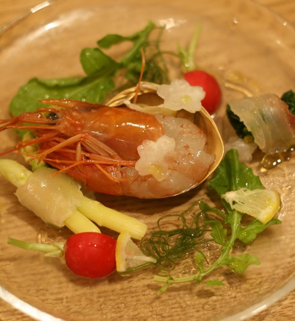 ２０２４年３月　オンライン　鯛と春野菜の昆布締めサラダ