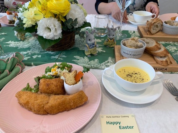 春のイースターカニクリームコロッケなどの洋食レッスン