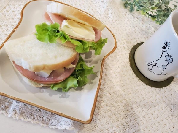 ミルクブレッドでサンドイッチ♪