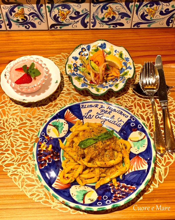 モチモチ食感の手作り生パスタ】