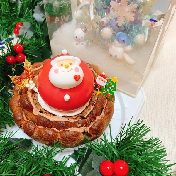 クリスマスケーキサンタさん可愛すぎますね