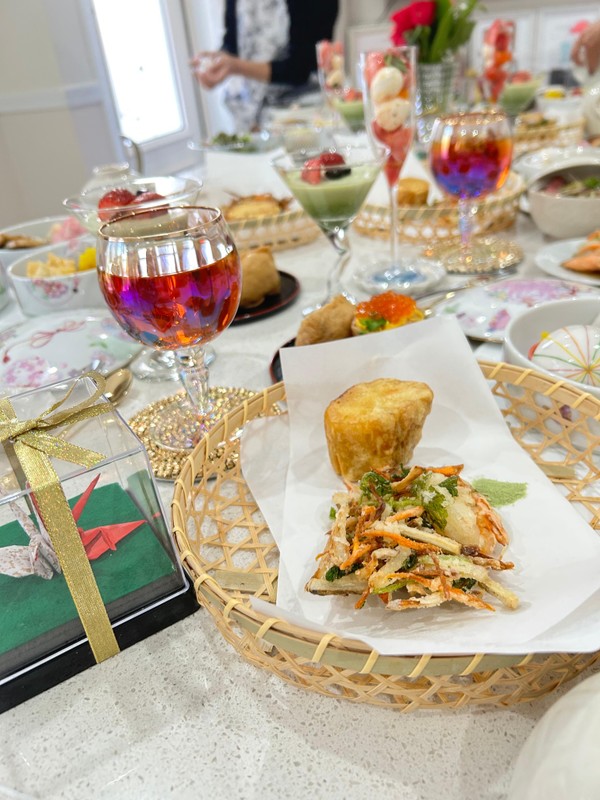 米粉の五目かき揚げ
焼き芋の天ぷら
