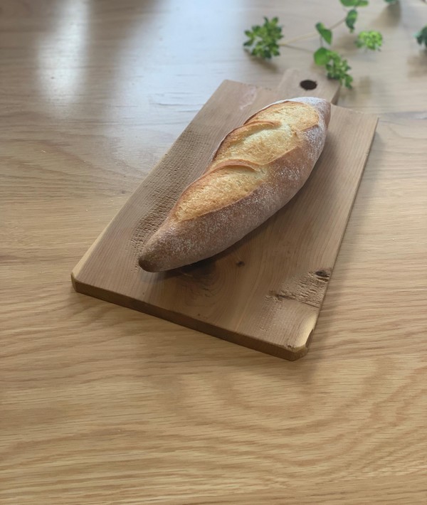 米粉フランスパン。計量から1時間半あれば焼き上がりますよ！