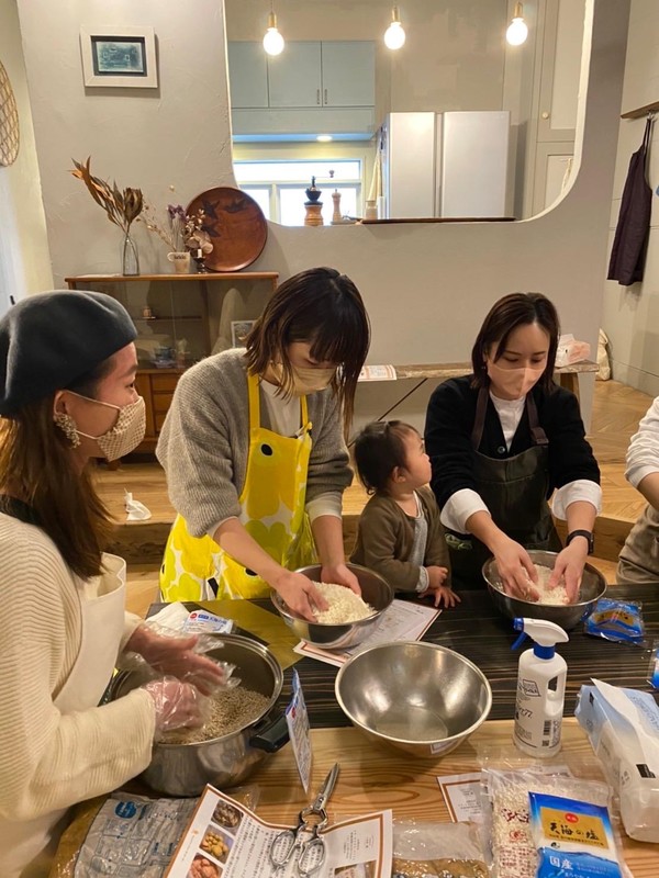 有機大豆を使った味噌づくりワークショップ