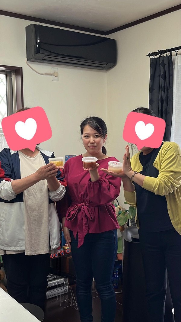 レッスン後に作った物を持って