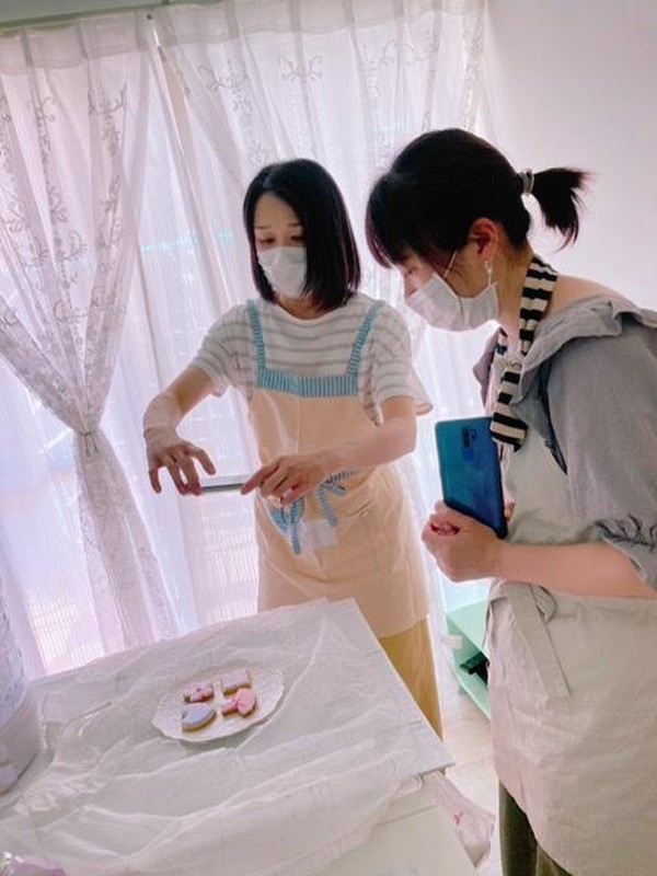 完成したら写真にパシャッ📷
かわいい〜♡と盛り上がります♪