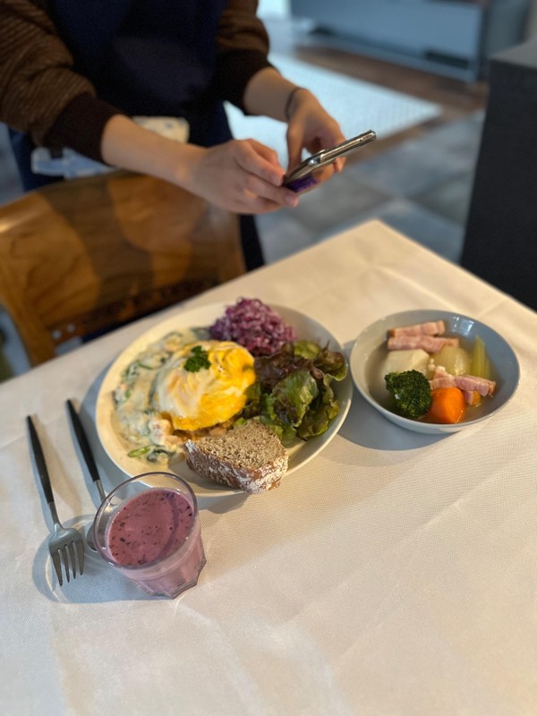 腸活美活オムライスプレート
食後の撮影タイム